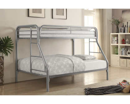 Coaster™ Morgan Twin Over Full Bunk Bed - Silver