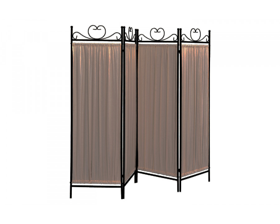 Coaster - 4-Panel Folding Screen in Beige/Black