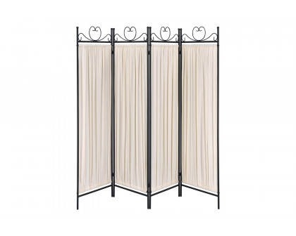 Coaster - 4-Panel Folding Screen in Beige/Black