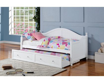 Coaster - Twin Daybed With Trundle in White