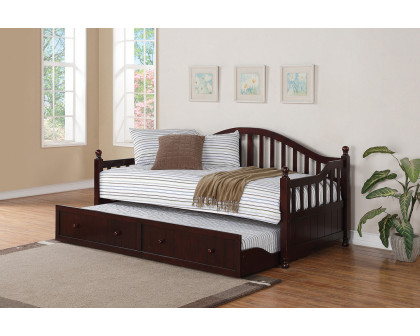 Coaster - Arched Back Twin Daybed With Trundle in Cappuccino