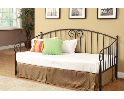 Coaster - Twin Metal Daybed in Black