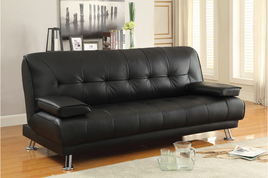 Coaster™ Pierre Tufted Upholstered Sofa Bed - Black