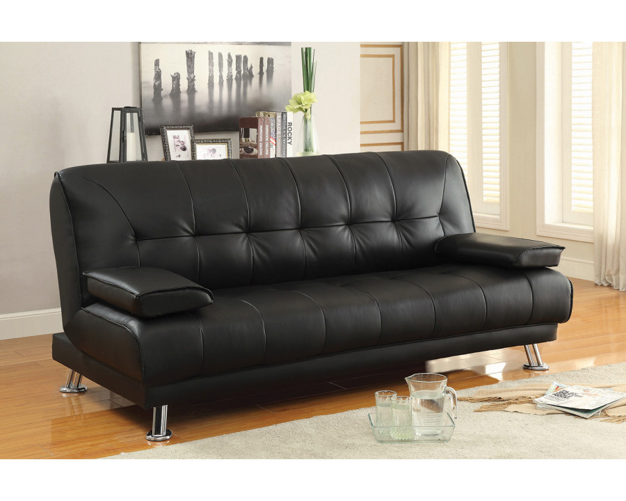 Coaster Pierre Tufted Upholstered Sofa Bed - Black