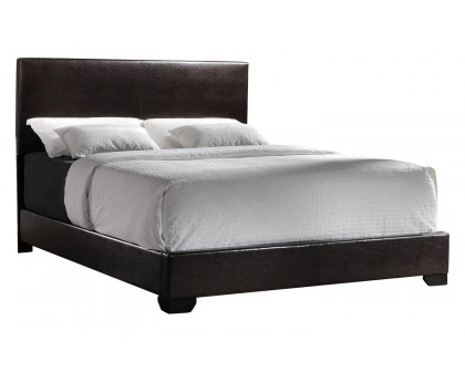 Coaster Conner Full Upholstered Panel Bed - Dark Brown