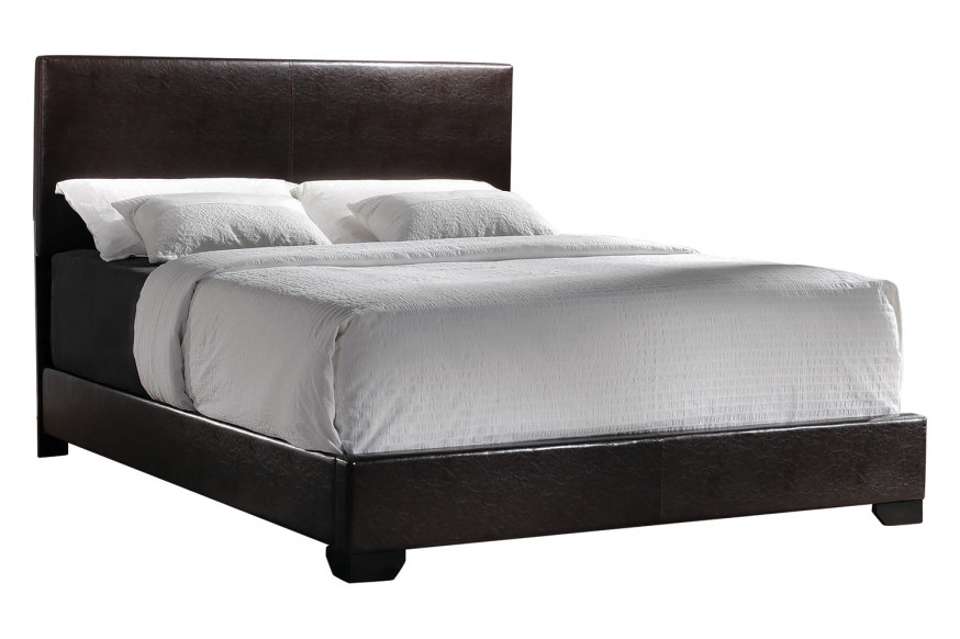 Coaster™ Conner Twin Upholstered Panel Bed - Dark Brown