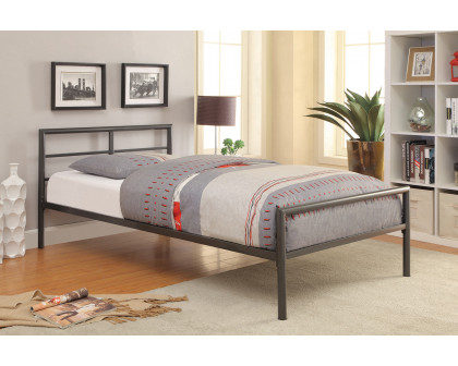 Coaster Fisher Twin Metal Bed - Gunmetal