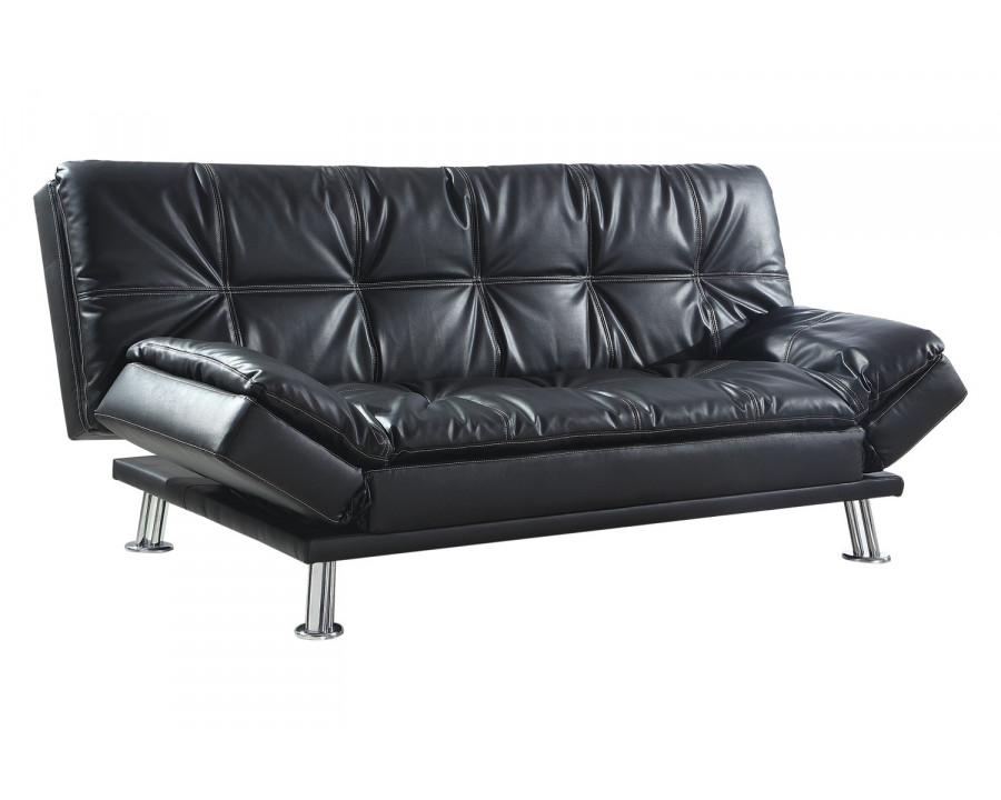 Coaster Dilleston Tufted Back Upholstered Sofa Bed - Black