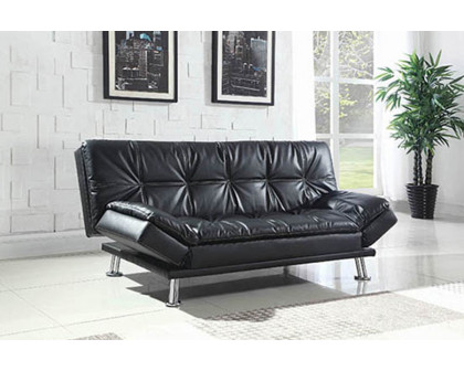 Coaster Dilleston Tufted Back Upholstered Sofa Bed - Black