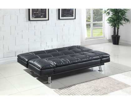 Coaster Dilleston Tufted Back Upholstered Sofa Bed - Black