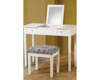 Coaster - 2-Piece Vanity Set in White/Zebra