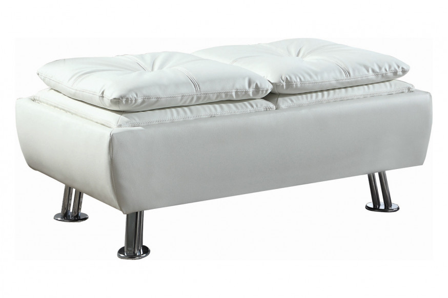 Coaster™ Dilleston Storage Ottoman with Removable Trays - White