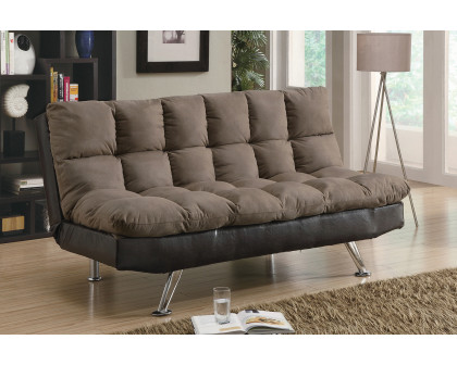 Coaster Elise Biscuit Tufted Back Sofa Bed - Brown