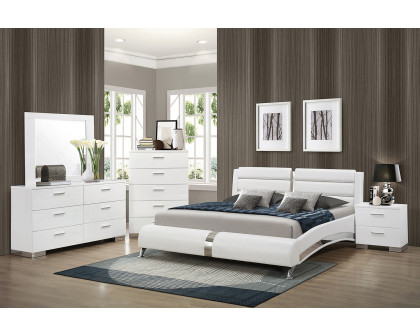 Coaster™ Jeremaine California King Upholstered Bed - White