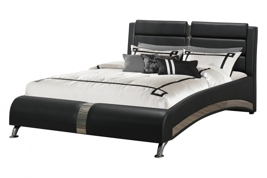 Coaster™ Jeremaine Eastern King Upholstered Bed - Black