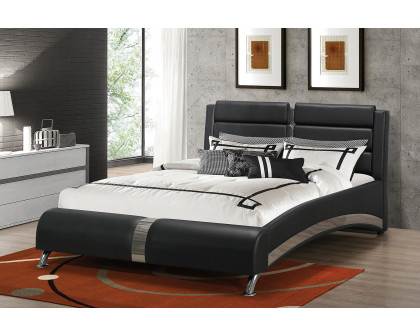 Coaster™ Jeremaine California King Upholstered Bed - Black