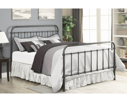 Coaster Livingston Queen Panel Metal Bed - Dark Bronze