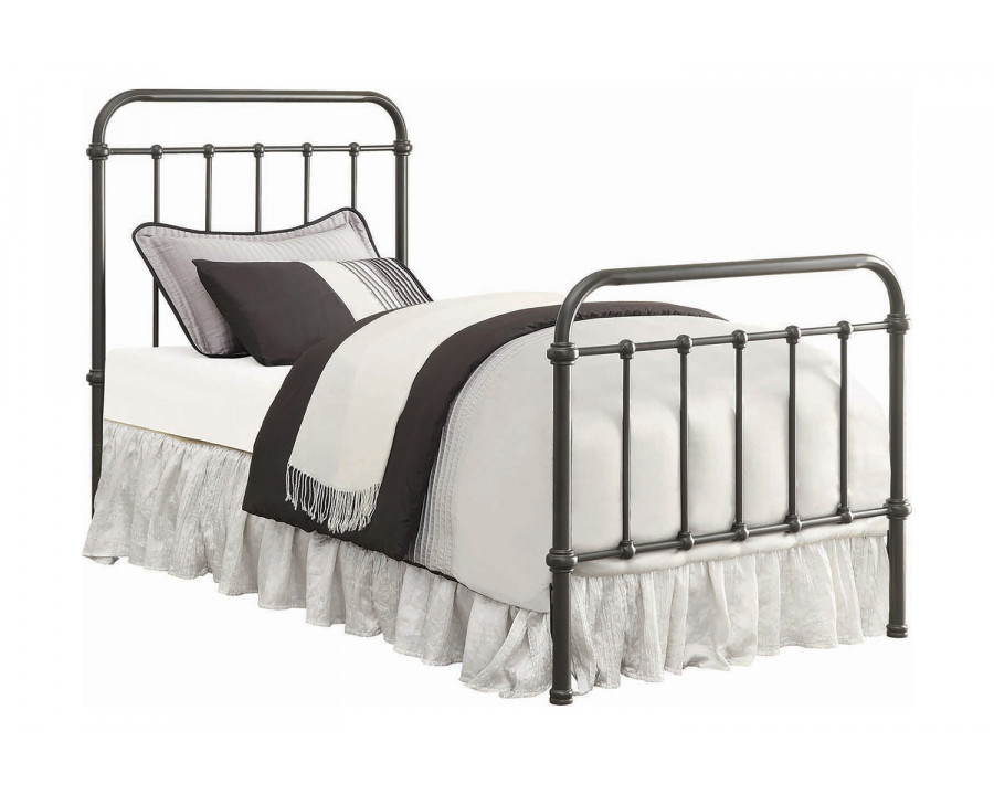 Coaster Livingston Twin Panel Metal Bed - Dark Bronze