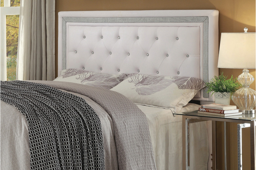 Coaster™ Andenne Eastern King/California King Tufted Upholstered Headboard - White