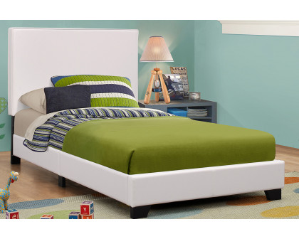 Coaster Muave Twin Upholstered Bed - White