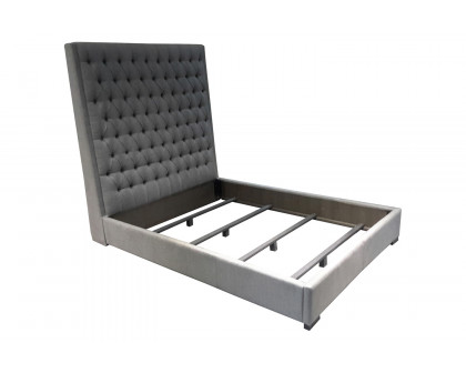 Coaster Camille Eastern King Button Tufted Bed - Gray