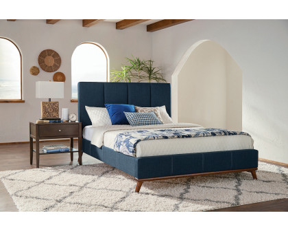 Coaster Charity Queen Upholstered Bed - Blue