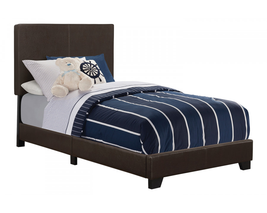 Coaster Dorian Upholstered Twin Bed - Brown