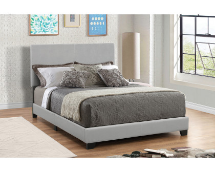 Coaster™ Dorian Upholstered Queen Bed - Gray