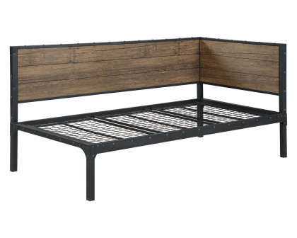 Coaster - Getler Daybed in Weathered Chestnut/Black