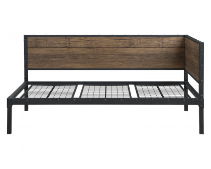 Coaster - Getler Daybed in Weathered Chestnut/Black