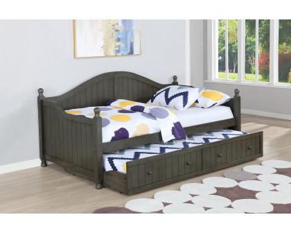 Coaster - Julie Twin Daybed With Trundle in Warm Gray