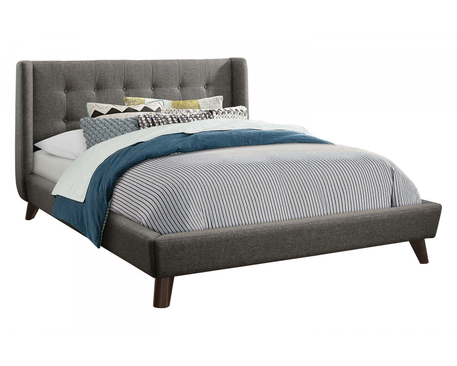 Coaster Carrington Button Tufted Full Bed - Gray