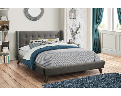 Coaster Carrington Button Tufted Full Bed - Gray