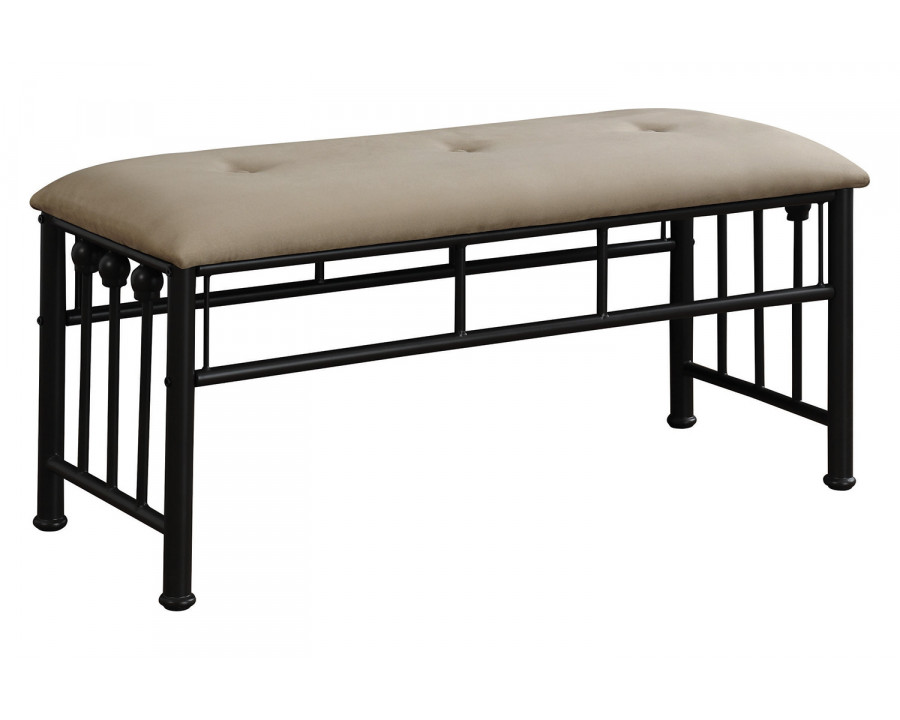 Coaster - Livingston Upholstered Bench in Dark Bronze