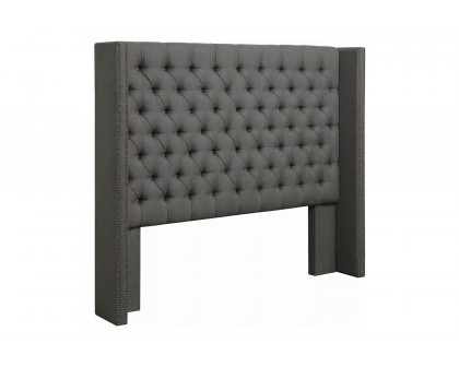 Coaster Bancroft Demi-Wing Upholstered Full Bed - Gray