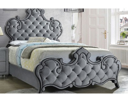 Coaster - Sandboard Eastern King Rhinestone Button Tufted Bed