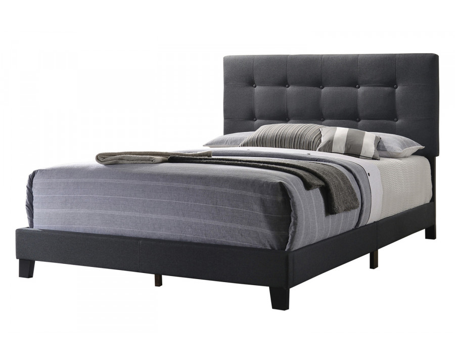 Coaster Mapes Tufted Upholstered Full Bed - Charcoal