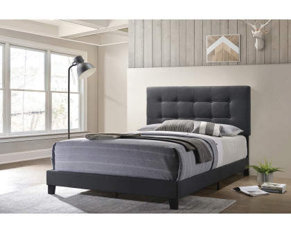 Coaster™ Mapes Tufted Upholstered Queen Bed - Charcoal