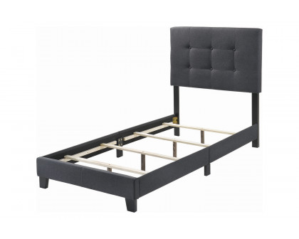 Coaster Mapes Tufted Upholstered Twin Bed - Charcoal