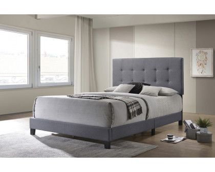 Coaster Mapes Tufted Upholstered Full Bed - Gray