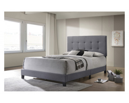 Coaster Mapes Tufted Upholstered Eastern King Bed - Gray