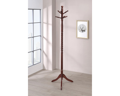 Coaster - 2-Tier Coat Rack in Merlot