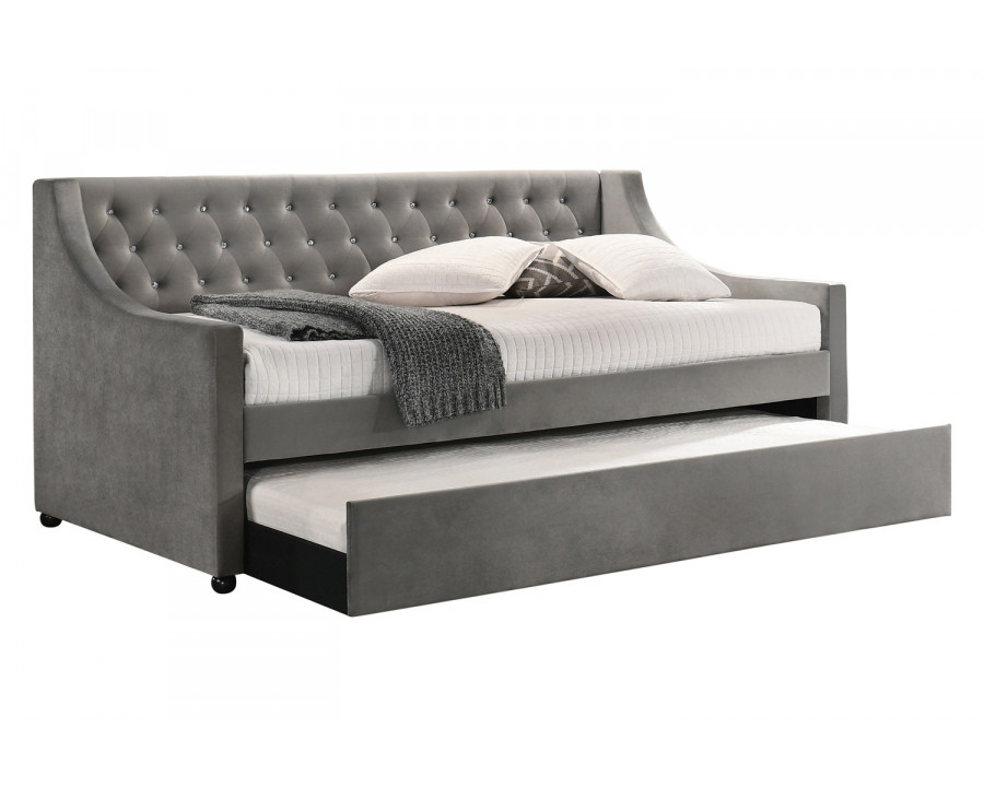 Coaster - Chatsboro Twin Upholstered Daybed With Trundle in Gray