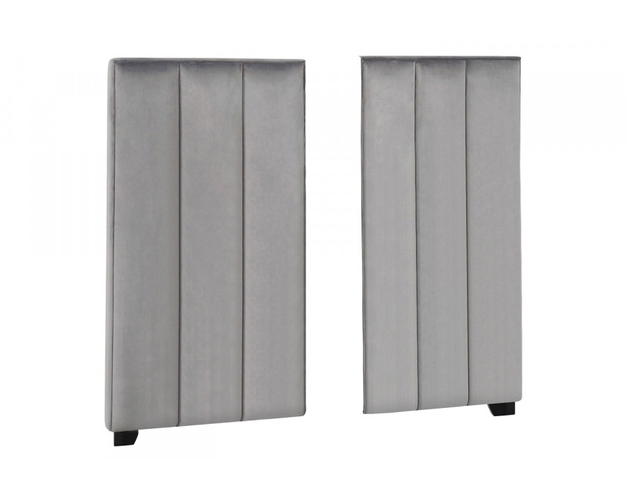 Coaster - Arles Vertical Channeled Tufted Wall Panel in Gray