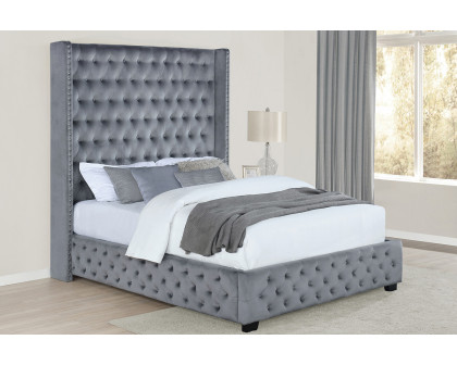 Coaster - Rocori Eastern King Wingback Tufted Bed