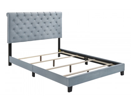 Coaster Warner Queen Upholstered Bed - Slate Blue