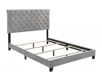 Coaster™ Warner Eastern King Upholstered Bed - Gray