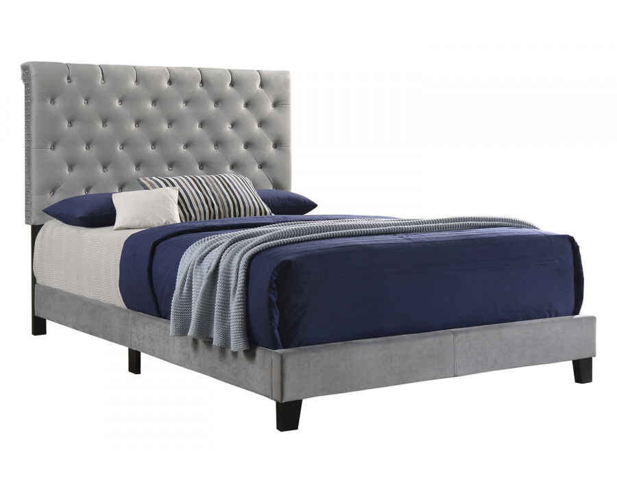 Coaster Warner Queen Upholstered Bed - Gray