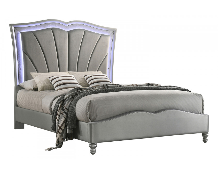 Coaster - Bowfield Eastern King Upholstered Bed with Led Lighting