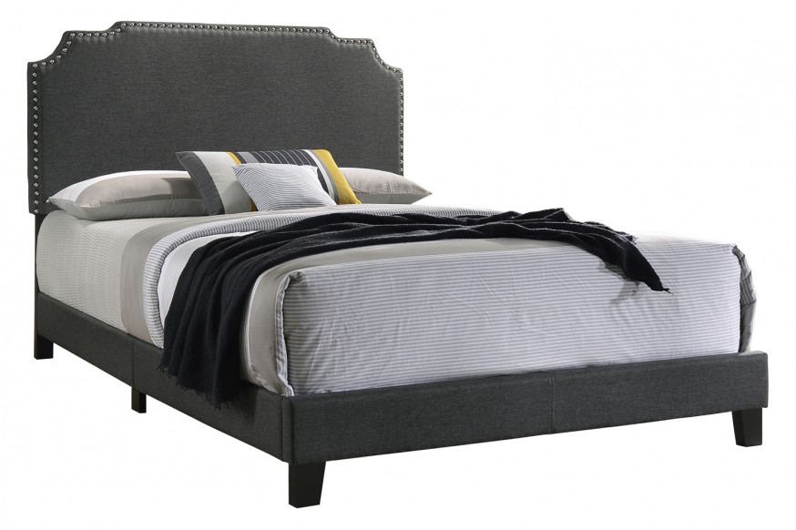 Coaster™ Tamarac Upholstered Nailhead Full Bed - Gray